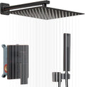 Oil Rubbed Bronze Shower System 12 Inch Bathroom Rain Mixer Shower Combo Set Wall Mounted Rainfall Shower Head and Handheld System Shower Faucet Set Rough-in Valve Body and Trim Kit
