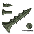 #8 x 3/4" Deck Screws (260Pcs) 1lb. Carbon Steel, Green, Flat Head, Rust Resistant epoxy Coated, with T25 Star Bit