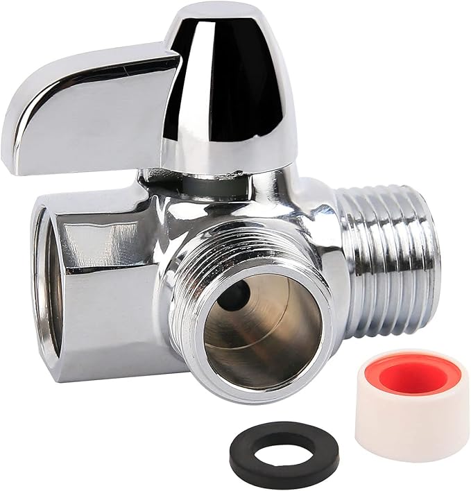 Solimeta Shower Arm Diverter, Shower Hose Attachment for Shower Head, Shower Adapter for Tub Faucet, Chrome