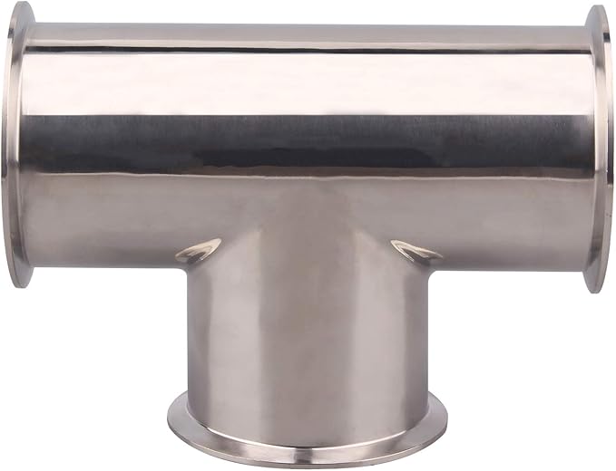 DERNORD Clamp Tee 3 Way Stainless Steel 304 Sanitary Fitting Fits 4" Ferrule Tri-clamp (Pipe OD 102mm)