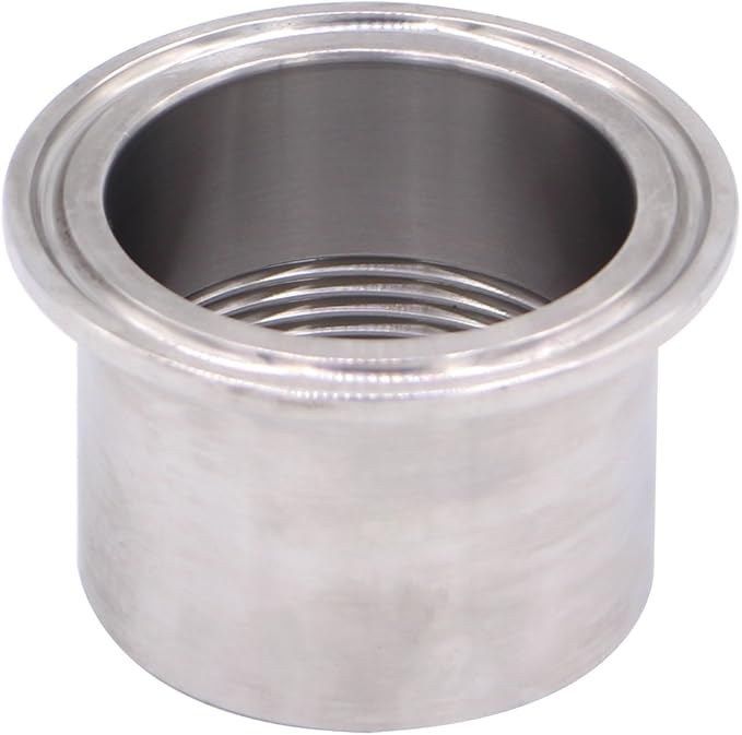 DERNORD Sanitary Female Threaded Pipe Fitting to 2 Inch TRI CLAMP OD 64mm Ferrule (Pipe Size: 1-1/2" NPT)