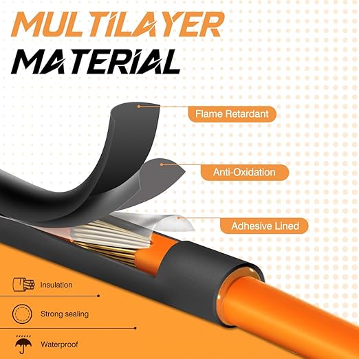82FT 1 Inch Heat Shrink Tubing 3:1 with Adhesive, Electrical Wire Insulation and Waterproof Cable Repair Sleeve, UL Listed and RoHS Compliant, for Automotive, Marine, Home and DIY Use