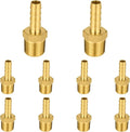 (Pack of 10) EFIELD Brass Hose Barb Fitting Adapter, 1/8" Barb x 1/8" NPT Male Pipe Fitting,(BARB001)