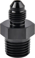EVIL ENERGY 3AN Male Flare to 1/4" NPT Pipe Fitting Adapter Aluminum Straight Black