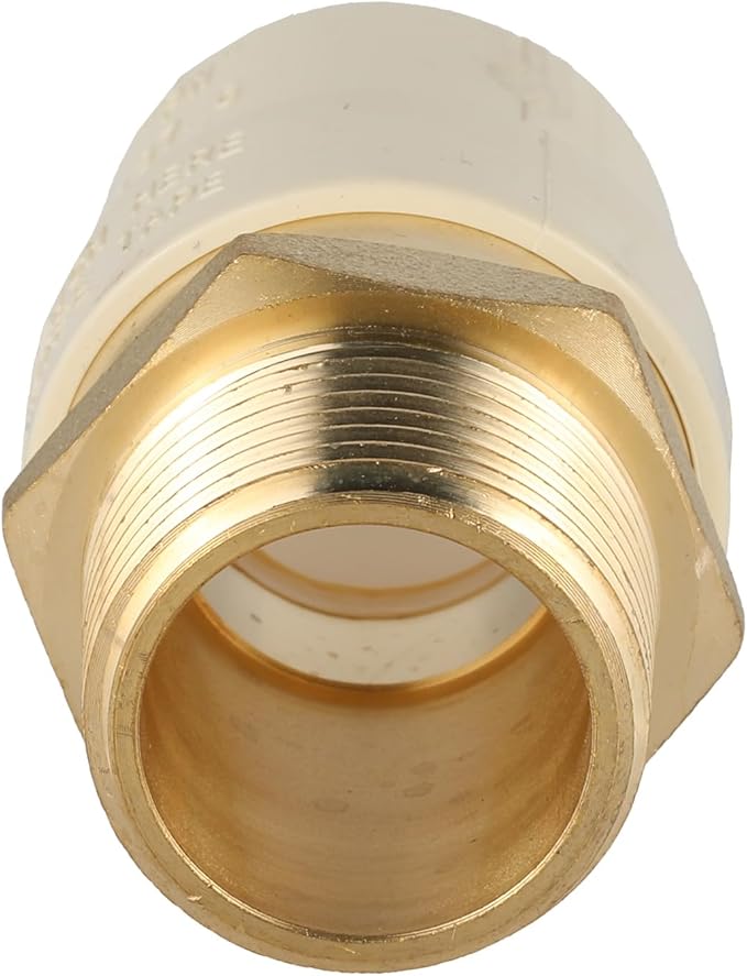 (Pack of 10) EFIELD 3/4"CPVC X 3/4"Male Thread NPT Transition Coupling,Brass Adapter Pipe Fitting (Male NPT x CPVC),(CPVC056-5-10PCS)
