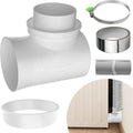 Dryer Vent Connector Kit, 90 Degree Dryer Vent Elbow, 4" ABS Elbow for 4 Inch Dryer Hose in Confined Spaces, OEM Replacement with Smooth Interior - Prevents Hose Crushing & Saves Space