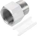 uxcell Pipe Fitting Reducing Adapter, 3/4" NPT Male x G3/4" Female 304 Stainless Steel Reducer Connectors for Water Oil Air Pressure Gauge, Silver