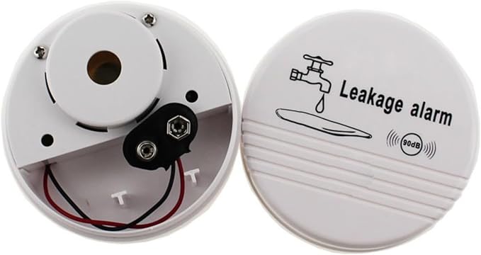 Water Leak Alarm Detectors 90dB Water Sensor Alarms Flood Detector for Basements Bathrooms Laundry Rooms