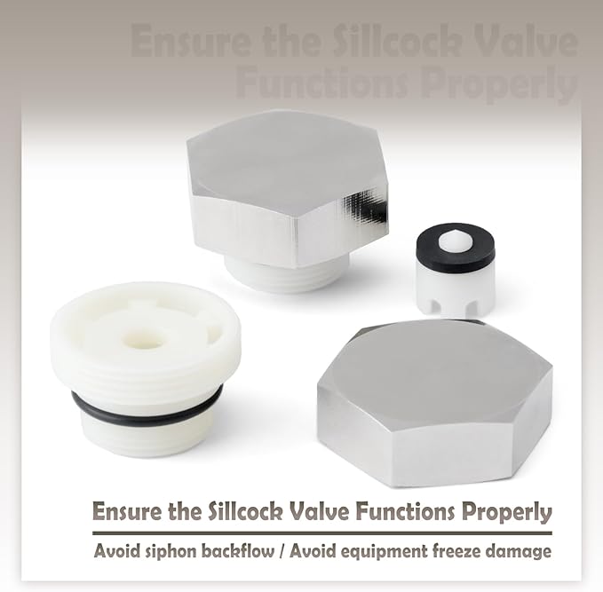 2 Pack VACVBKX1B Vacuum Breaker Repair Kit Compatible with Traditional Siphon-Proof Frost Free Sillcock Valves Metal Replacement Set VAC-VBK-X1B with Plunger Seal and O-ring