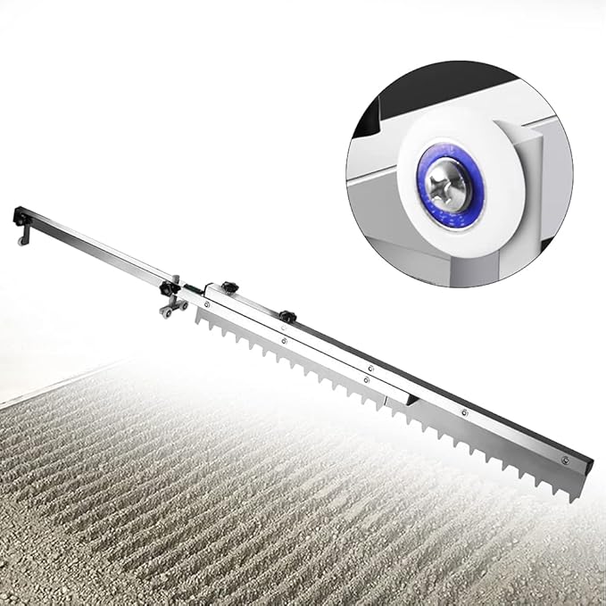 Tile Flat Ash Device, Floor Tile Leveler with Adjustment Knobs, Leveling Flat Sand Tiling Paving Tool, Retractable Gray Paving Tool for Large Wall Tiling Masonry