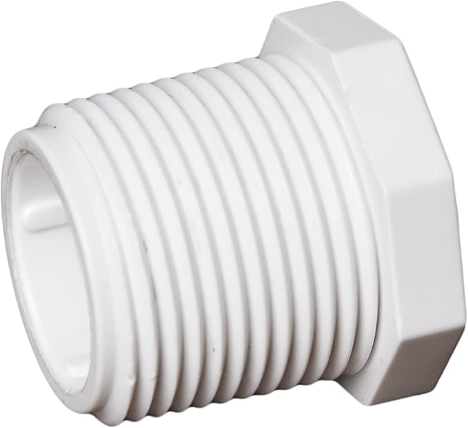 20pcs 0.5 Inch PVC Cleanout Plug Male Threaded Drain End Cap Coupling Adaptor for PVC Pipe Pressure Fitting Schedule 40 NPT Threads Water Pipe closing (1/2", 20)