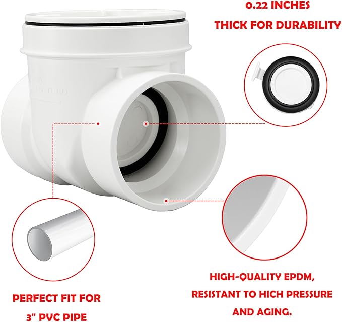 3 Inch Pvc Backwater Valve,Sewer Check Back Flow Preventer Drain Backflow Preventer Valve,Prevent Sewage And Rainwater From Flowing Backflow