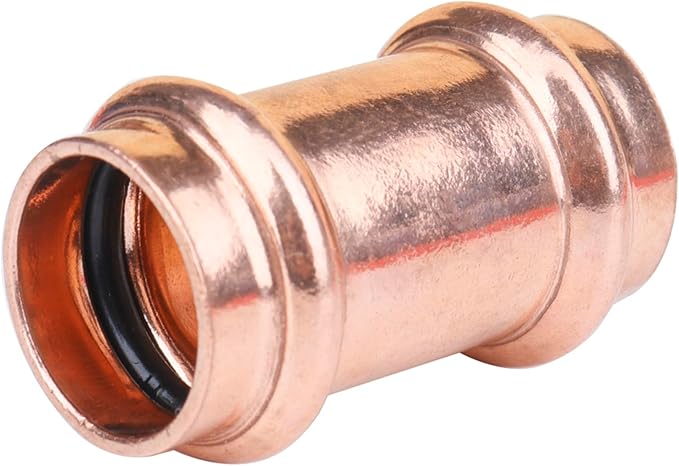 WHK 10 PackS 3/4" Press Propress x 3/4" Copper coupling Adater Fittings Connect From Cooper to Cooper Pipe(Lead-Free,No Stop)