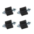 Rubber Studs Shock Absorber with Lock Nuts M8 40x30mm 4 Pack Anti Vibration Rubber Isolator Mounts Cylindrical Vibration Isolation Mount for Air Compressors, Garage Motor, Diesel Engines