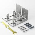 2 Pack Barn Door Bottom Floor Guide, Adjustable Roller Wall Mounted Stainless Steel Sliding Door Guides for Door Thick Up to 2 1/8"