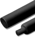 1/2 Inch (Diameter) 3:1 Dual Wall Adhesive Heat Shrink Tubing, Large Glue Lined Marine Cable Sleeve Tube, Premium Wire Wrap Protector for DIY by MILAPEAK (4 ft, Black)