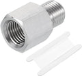 uxcell Pipe Fitting Reducing Adapter, G1/4" Male x 1/4" NPT Female 304 Stainless Steel Reducer Connector for Water Oil Air Pressure Gauge, Silver