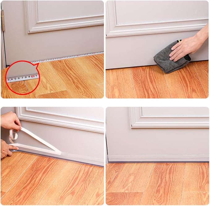 Weather Stripping Door Seal Strip, Door Weather Stripping Seal Strip Sealing Tape for Doors Windows Shower (45mm, Transparent)