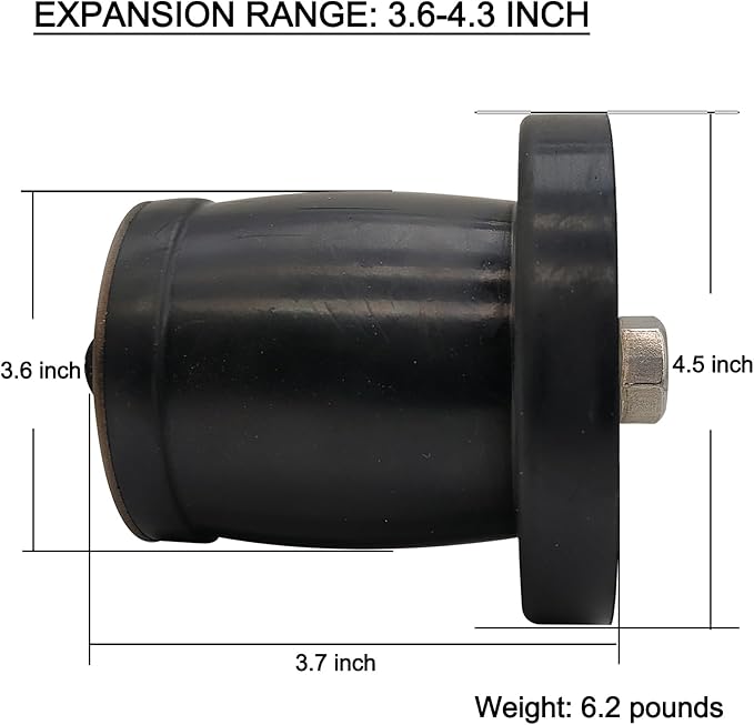 Pool scupper Plug，Mechanical Test Plug,Test Plugs for Plumbing,Drain cleanout Plug,Basement Sewer Drain Cap,Sewer Test Plug. (3.6-4.3 inch)