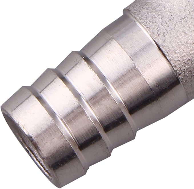 DERNORD 5/8" Hose Barb x 1/2" Male NPT Stainless Steel 90 Degree Elbow- Home Brew Pipe Fitting