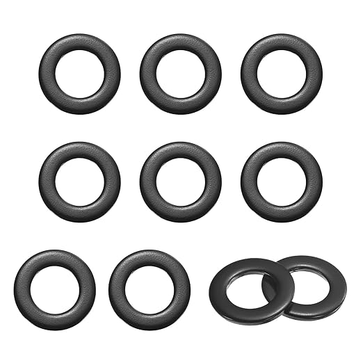 10-Pack M16 Flat Washers, Metric 30mm OD 3mm Thick 304 Stainless Steel Washers for Bolts Screws Nuts for Automotive/Machinery/Furniture, Flat Metal Washers [Black Galvanized]