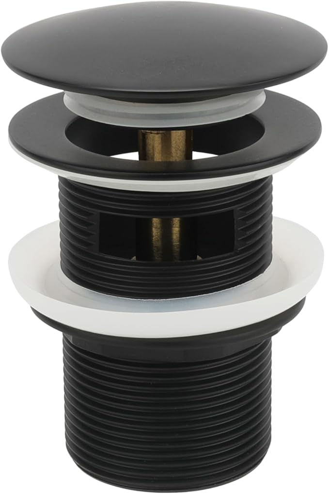 Matte Black Freestanding Bathtub Drain Stopper, Suitable for Most Bathtubs, Compatible with Drain Rough-in Kit