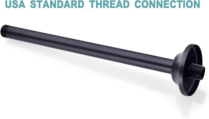 BESTILL 12 Inch Ceiling Mount Rain Shower Head Arm and Flange, Oil Rubbed Bronze