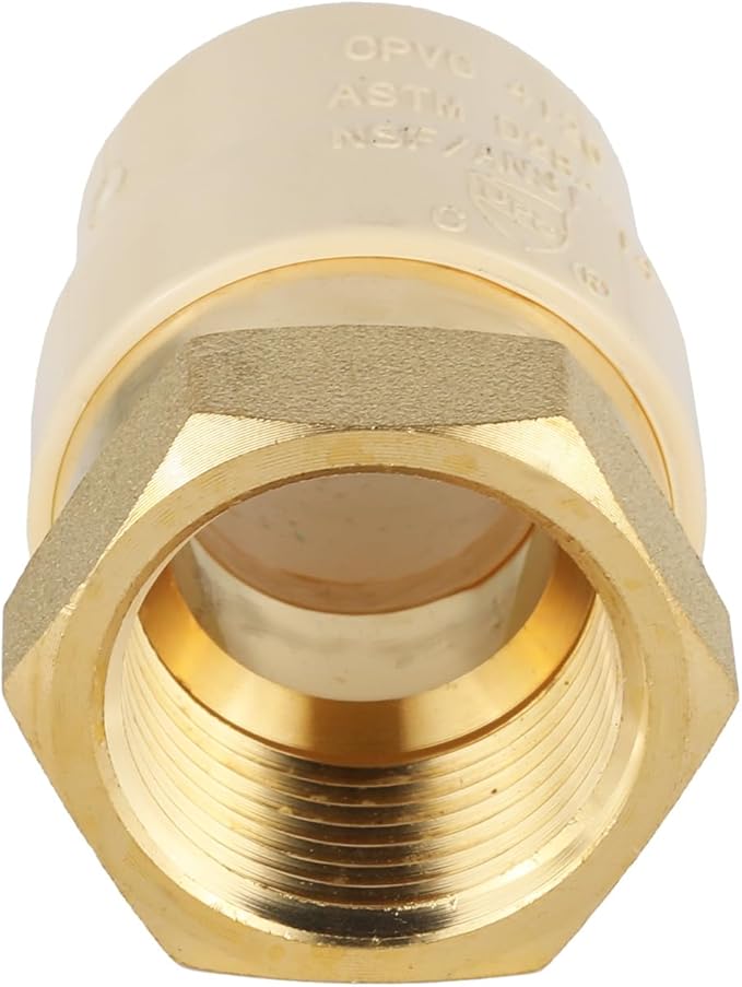 (Pack of 5) EFIELD 3/4"CPVC X 3/4"Female Thread NPT Transition Coupling,Brass Adapter Pipe Fitting (Female NPT x CPVC),(CPVC052-5)