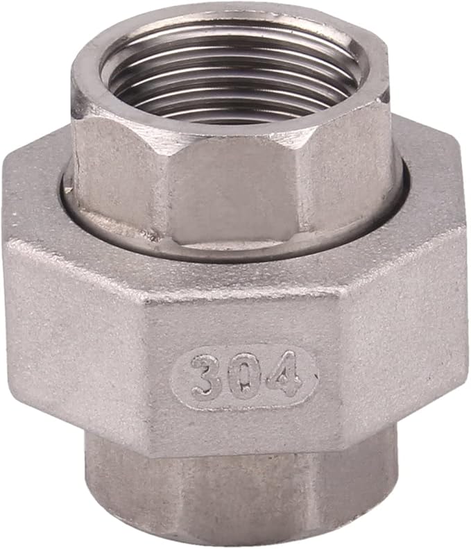 Cast Pipe Fittings Union - 1/2" NPT Female Fitting Stainless Steel 304, Class 150