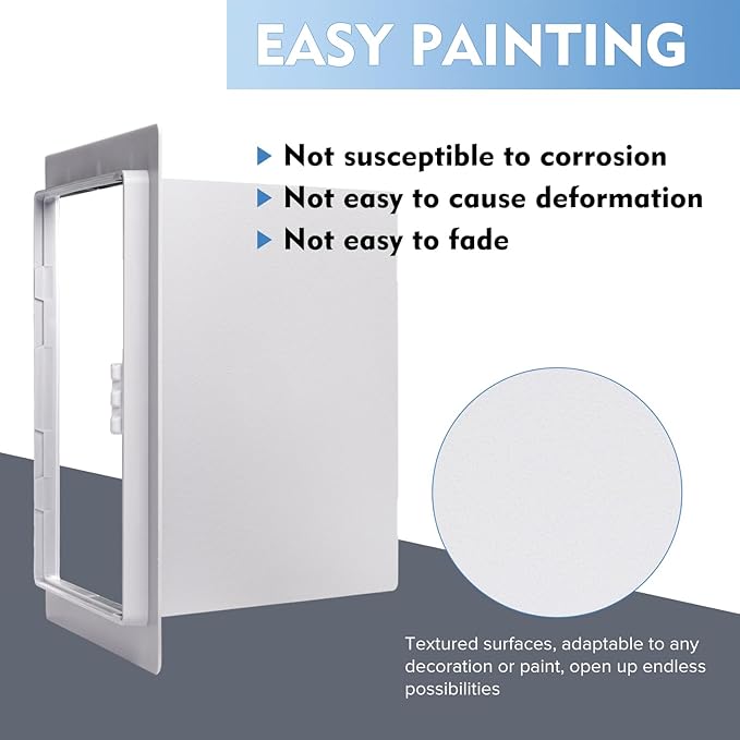 Donext Access Plumbing Panel for Drywall Ceiling, 8x8 in Plastic Access Door, Wall Hole Cover Plate for Plumbing & Electrical & Wiring, White