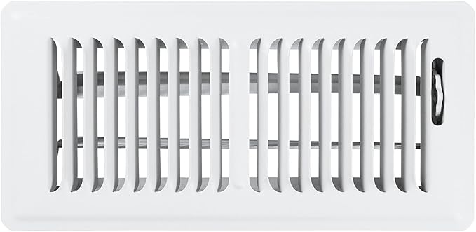 Shoemaker 4x10 Floor Register – Soft White Heavy Duty Metal Floor Vent Cover for Home Floors - Premium Forced Air Vent Covers