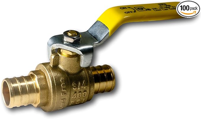 XFITTING 100 Pieces 3/4" Pex Ball Valve, 23-2-1=100X (100 Packs)
