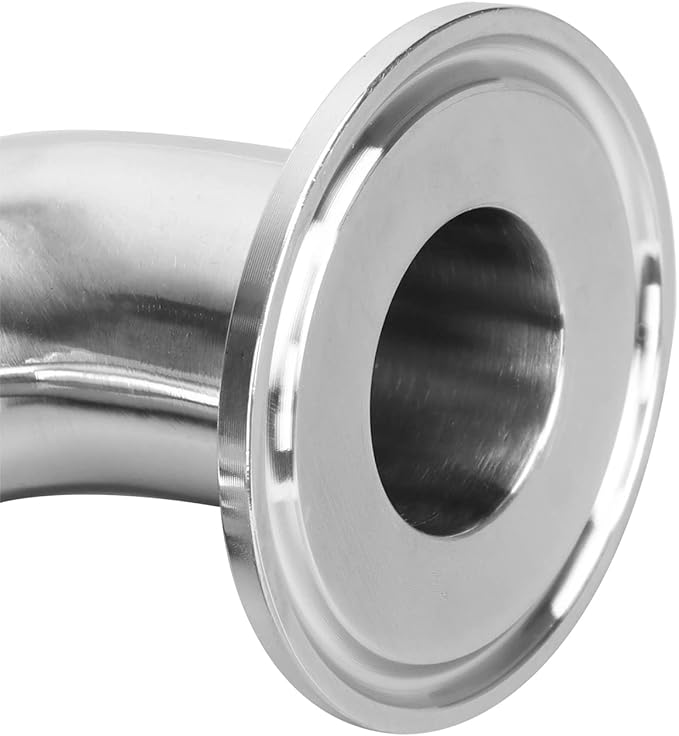 DERNORD 1" Tube OD Elbow 180 Degree Sanitary Pipe Fitting SS304 Tri Clamp 1.5 Inch
