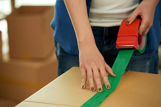 APQ 36 Rolls of Green Carton Sealing Tape 2" x 55 yds. Thickness 2 Mil. Acrylic Packaging Tape for Wrapping, Packing, Shipping, Moving Boxes. Acrylic Emulsion Adhesive. No Weathering, Yellowing.
