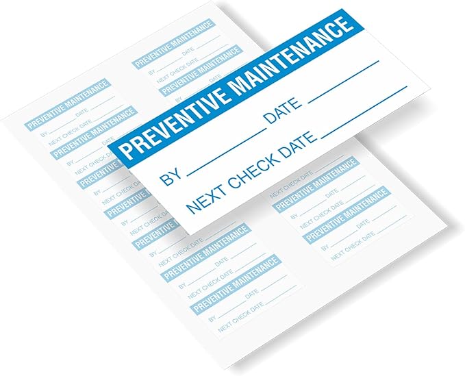 SmartSign Preventive Maintenance Labels by/Date/Next | 1.5" x 0.625" Polyester Vinyl, Pack of 140, Made in USA
