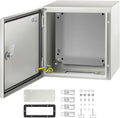 VEVOR NEMA Steel Enclosure 12×12×8,NEMA 4X Steel Electrical Box,IP66 Waterproof & Dustproof,Outdoor/Indoor Electrical Junction Box,with Mounting Plate