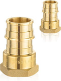 HeSun 50-Pack PEX-A FNPT Adapter Fitting, 1/2" NPT Female x 3/4" PEX-A Expansion Adapter, ASTM F1960