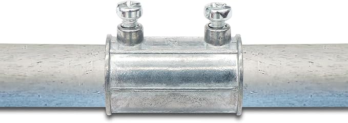 30 Pieces EMT Conduit Set Screw Connectors, 1/2 Inch Zinc Die Cast Electrical Conduits Fitting Coupling