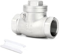 TAISHER 1PCS 304 Stainless Steel 1" NPT Female Swing Check Valve，Backflow Prevention, One Way Check Valve CF8 WOG 1000