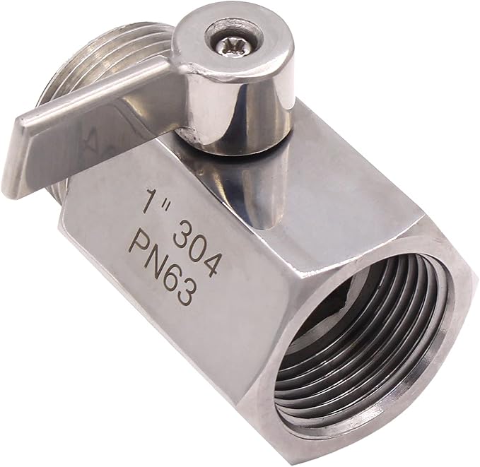 DERNORD 1 inch Stainless Mini Ball Valve NPT Female x Male Thread SUS304