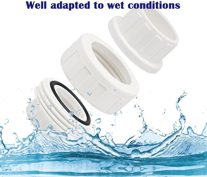 4PCS 1 Inch Slip PVC Union Coupling Pipe Fittings Socket to Socket 1" PVC Union Coupling Pipe Adapter Connector EPDM O-Ring SCH40 HE065-1