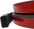 Ribbed Foam Rubber Weather Stripping with Tape 32.8Feet, Self-Adhesive EPDM Rubber Seal Strip for RV, Boat, Auto, Truck, Marine, Garage Doors/Window and Home Application, Black