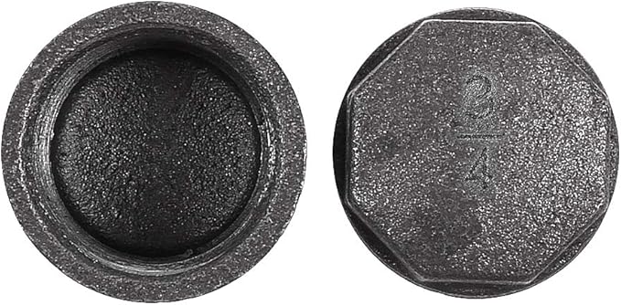 3/4 Inch Malleable Cast iron Pipe Cap, DIY Retro Furniture Threaded Pipes and Fittings, 10 Pack 3/4 Inch Pipe Cap.