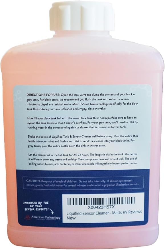 Liquified RV Sensor Treatment Bundle - RV Black Tank Sensor Cleaner, Highly Concentrated Formula, Deep Clean RV Grey Tanks, Dissolves Waste, Proudly Made in USA (Pack of 3)