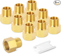 GASHER 5PCS Brass Pipe Fitting, Reducer Adapter, 1/2-Inch Male Pipe x 1/2-Inch Female Pipe