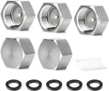 TAISHER 5PCS 304 Stainless Steel Garden Hose Adapter, 3/4" GHT Female Garden Hose End Caps with Washers