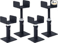 4 Pack U-Shaped Floor Jack, Heavy Duty Adjustable Steel Telepost with U-Head for 4x2, 4x4, 4x6 Joists, 6-9 Inch Adjustment Range, Screw Jack Post for Beam Support & Leveling