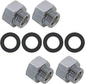 Upgraded 4 Pack Water Line Adapter, Pipe Fittings in 1/2" Female to 3/8" Male Reducer Adapter, Stop Valve Pipe Connector With Rubber Washer