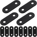 20pcs Stainless Steel Black Flat Corner Brackets Small Metal Mending Plates Fixing Plates for Shelves Furniture Window Reinforcement