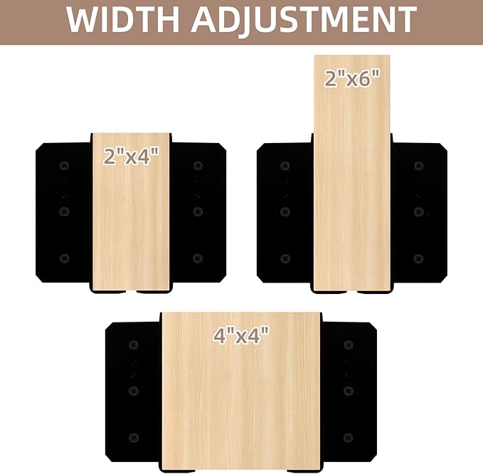 8 Pairs Split Mount Joist Hanger, 14 Gauge Joist Hangers Connectors for Wood Carbon Steel Mount Joist Brackets for 2"x4",2"x6", 4"x4" Beam